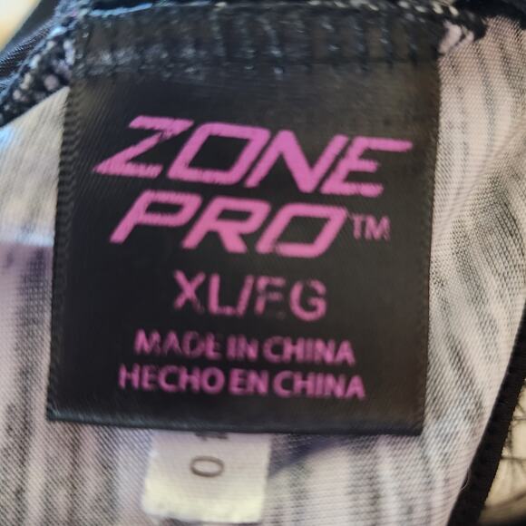 Zone Pro Women's Black and White Workout Running Sports Bra Size XL - Picture 3 of 3